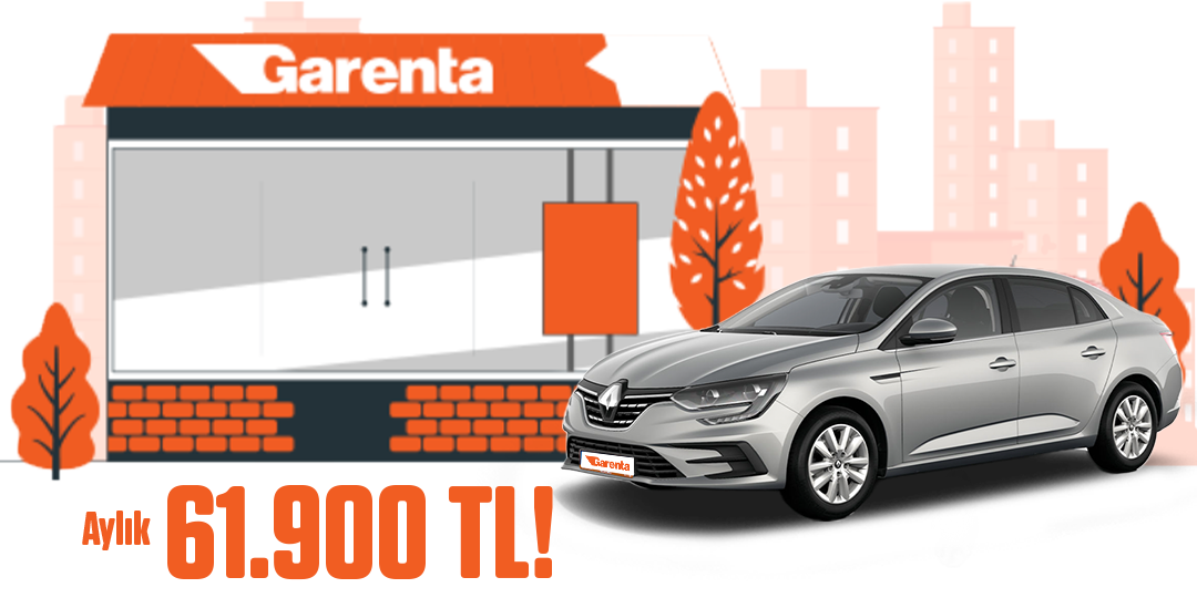 RENAULT MEGANE Aylık Kiralamada Sadece 61.900TL!